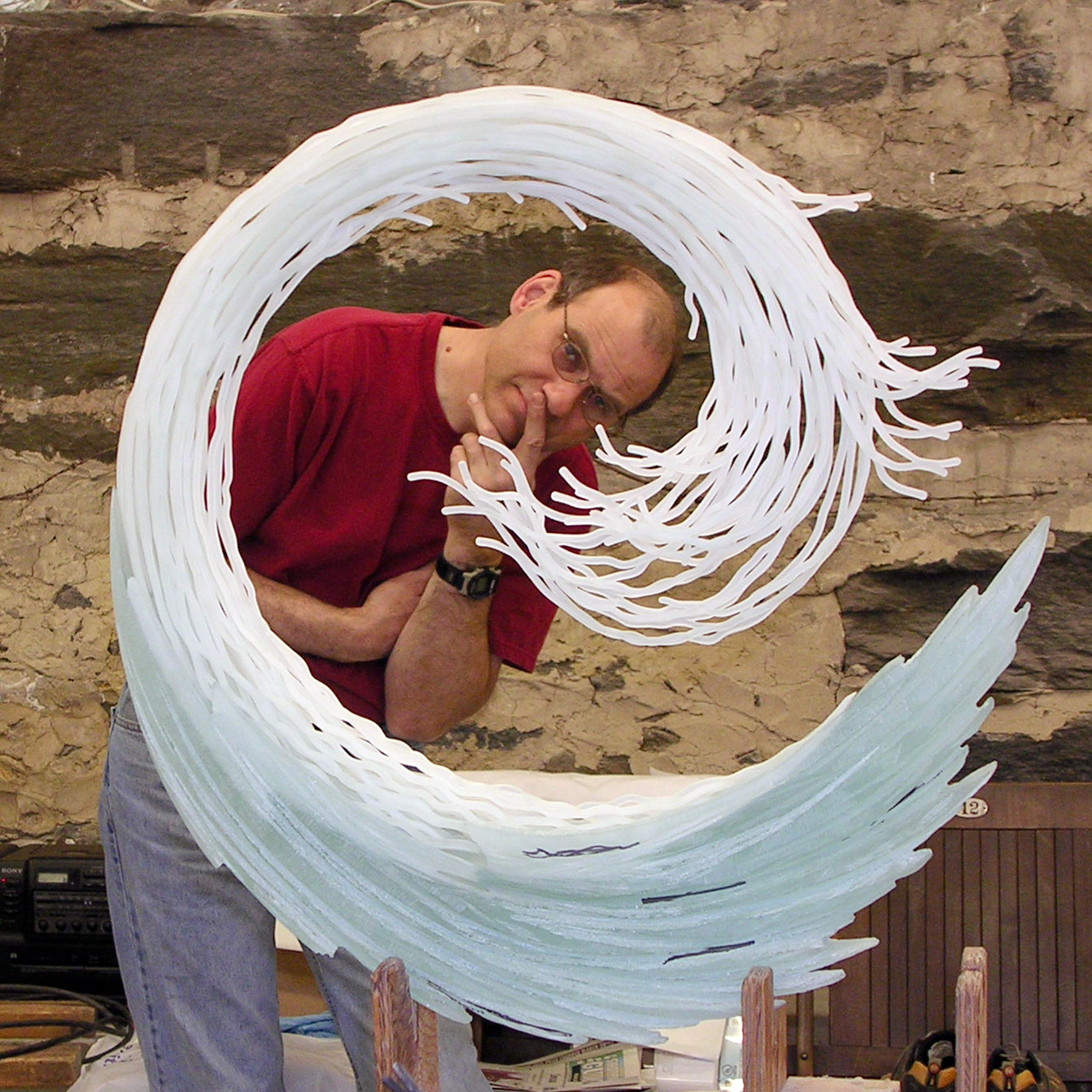 K William LeQuier with sculpture