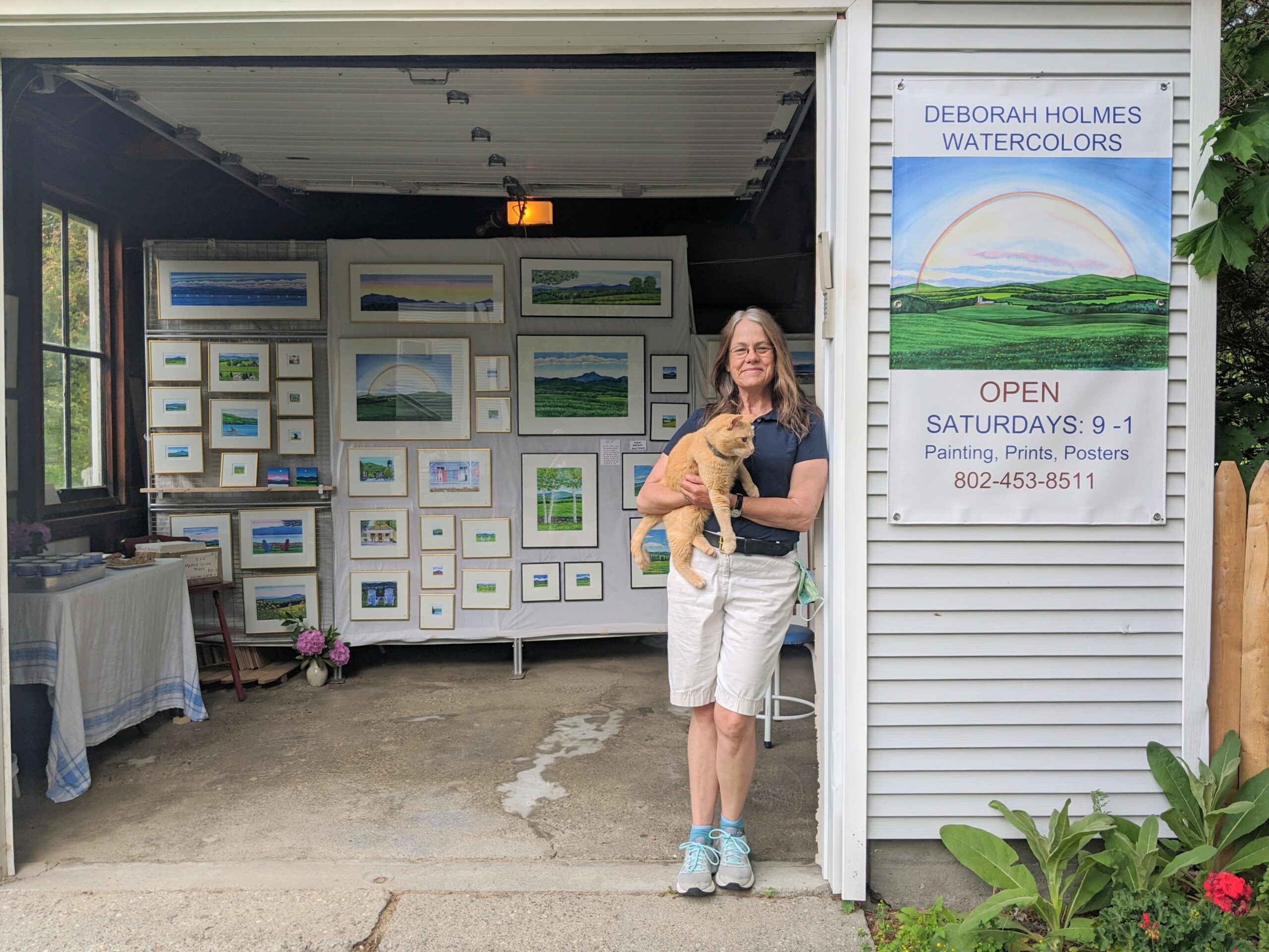 Deb Holmes with Cat
